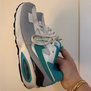 Nike Gray and Teal Athletic Shoes